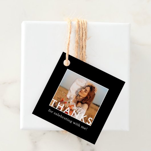 Klassieke Eenvoudige Aangepaste Foto Bedankjes Labels