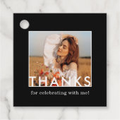 Klassieke Eenvoudige Aangepaste Foto Bedankjes Labels (Voorkant)