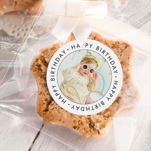 Klassieke Eenvoudige Aangepaste Foto Ronde Sticker