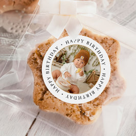 Klassieke Eenvoudige Aangepaste Foto Ronde Sticker