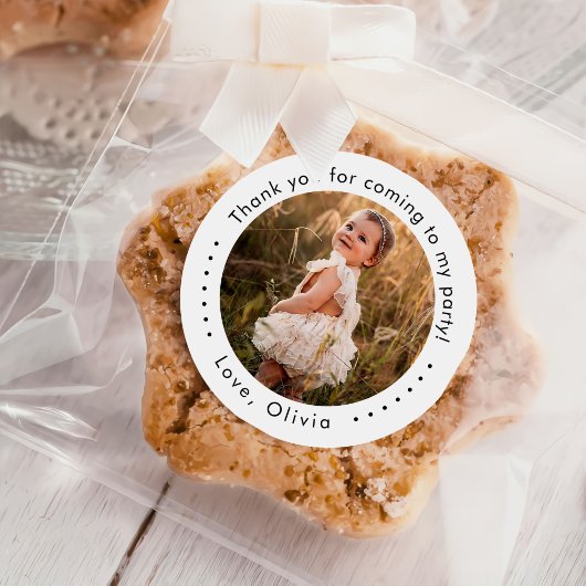 Klassieke Eenvoudige Aangepaste Foto Ronde Sticker