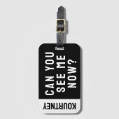 Klassieke Eenvoudige Aangepaste Naam Modern Bold F Bagagelabel (Voorkant (verticaal))