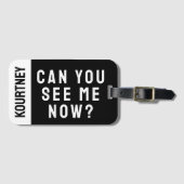 Klassieke Eenvoudige Aangepaste Naam Modern Bold F Bagagelabel (Voorkant (horizontaal))