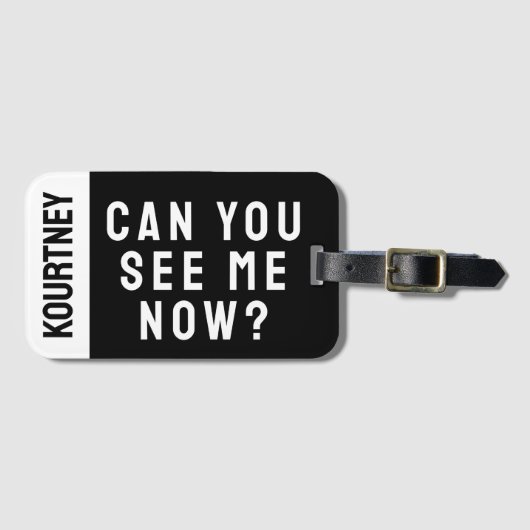 Klassieke Eenvoudige Aangepaste Naam Modern Bold F Bagagelabel (Voorkant (horizontaal))