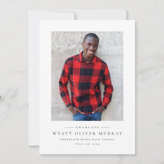 Klassieke eenvoudige aankondiging van één foto-afs (Voorkant)