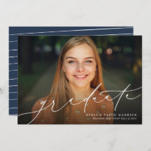 Klassieke eenvoudige aankondiging van het afstuder