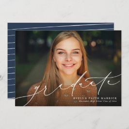 Klassieke eenvoudige aankondiging van het afstuder