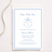 Klassieke Eenvoudige Ahoy Baby Jongen Elegante Sho