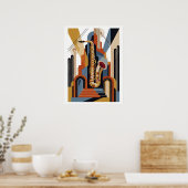Klassieke Eenvoudige Art Deco Jazz Poster (Keuken)