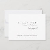 Klassieke Eenvoudige Beste Dag Ooit Foto Bruiloft Bedankkaart (Voorkant)