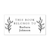 Klassieke Eenvoudige Bladeren De Bibliotheek Van A Rubberstempel (Afrduk)