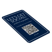Klassieke eenvoudige blauwe QR-code Sociale media Magneet (Rechterzijde)