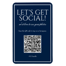 Klassieke eenvoudige blauwe QR-code Sociale media 