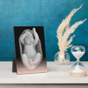 Klassieke eenvoudige Blush roze gradiënt Baby Girl Fotoplaat