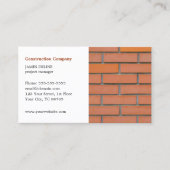 Klassieke Eenvoudige Bouwnijverheid Visitekaartje (Voorkant)