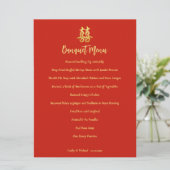 Klassieke eenvoudige Chinese bruiloft met dubbel g Menu (Staand voorkant)