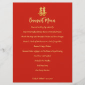 Klassieke eenvoudige Chinese bruiloft met dubbel g Menu (Voorkant)