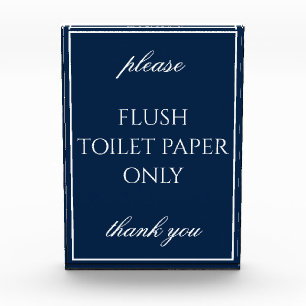 Klassieke Eenvoudige Donkerblauwe Badkamer Septic  Fotoblokken