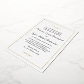 Klassieke eenvoudige elegante bruiloft folie uitnodiging (Gedraaid)