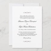 Klassieke eenvoudige elegante bruiloft kaart (Voorkant)