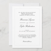 Klassieke Eenvoudige Elegante Formele Huwelijk Kaart (Voorkant)