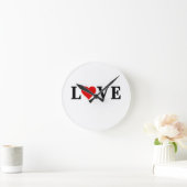 Klassieke eenvoudige elegante hartslag ronde klok (Huis)