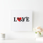 Klassieke eenvoudige elegante hartslag vierkante klok (Huis)