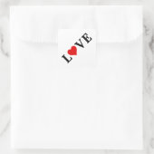 Klassieke eenvoudige elegante hartslag vierkante sticker (Tas)