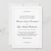 Klassieke Eenvoudige Elegantie Allen in Één Huweli Kaart (Voorkant)