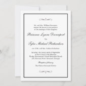 Klassieke eenvoudige elegantie bruiloft kaart (Voorkant)