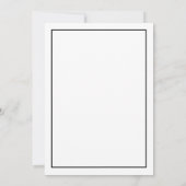 Klassieke eenvoudige elegantie bruiloft kaart (Achterkant)