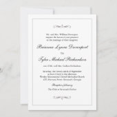 Klassieke eenvoudige elegantie bruiloft kaart (Voorkant)