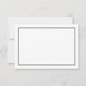 Klassieke Eenvoudige elegantie bruiloft RSVP (Achterkant)