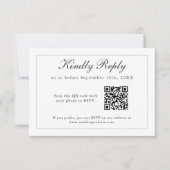 Klassieke Eenvoudige elegantie RSVP met QR-code (Voorkant)