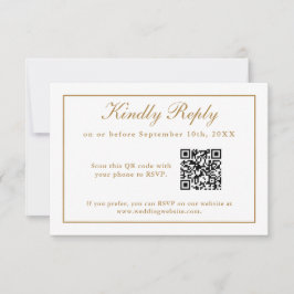Klassieke Eenvoudige elegantie RSVP met QR-code