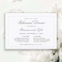 Klassieke Eenvoudige Elegantie Trouwrepetitie Dine