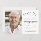 Klassieke Eenvoudige Fotoviering van het Levensmon Kaart (Voorkant)