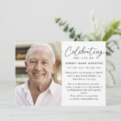 Klassieke Eenvoudige Fotoviering van het Levensmon Kaart (Staand voorkant)