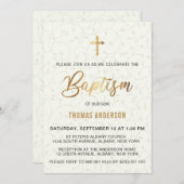 Klassieke eenvoudige  Gold Baptisme Kaart (Voorkant / Achterkant)