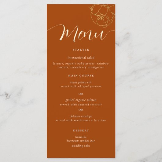 Klassieke Eenvoudige gouden pony Rust Brown Fall W Menu (Voorkant)