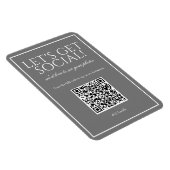 Klassieke eenvoudige grijze QR-code Sociale media  Magneet (Rechterzijde)