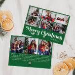 Klassieke Eenvoudige Groene Vrolijke Kerstmis Nege Feestdagenkaart<br><div class="desc">Vier het seizoen met deze unieke, klassieke eenvoudige groene Merry Christmas negen foto vakantie kaart met een vleugje charme. Het minimalistische ontwerp toont een elegant groen en wit kleurenpalet, dat de gezellige sfeer van de winter oproept. De moderne en leuke aantrekkingskracht, gecombineerd met de traditionele formulering, creëer vormen een perfecte...</div>