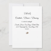 Klassieke eenvoudige huwelijksuitnodiging kaart (Achterkant)