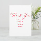 Klassieke eenvoudige jus rode bedankt (Staand voorkant)