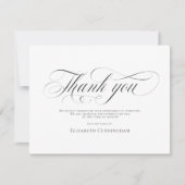 Klassieke eenvoudige kalligrafie bedankkaart (Voorkant)