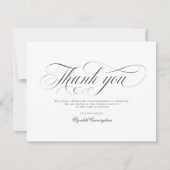 Klassieke eenvoudige kalligrafie bedankkaart (Voorkant)