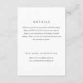 Klassieke Eenvoudige minimale buitenaardse bruilof Informatiekaartje (Voorkant)