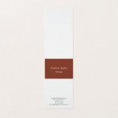 Klassieke eenvoudige minimalistisch bruin visitekaartje (Buitenkant ongevouwen)