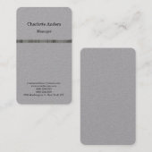 Klassieke eenvoudige minimalistisch grijs visitekaartje (Voorkant / Achterkant)