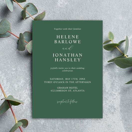 Klassieke eenvoudige minimalistische moderne elega kaart